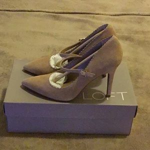 Loft Nude Suede Mary Jane